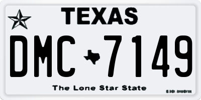 TX license plate DMC7149