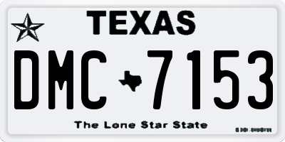 TX license plate DMC7153