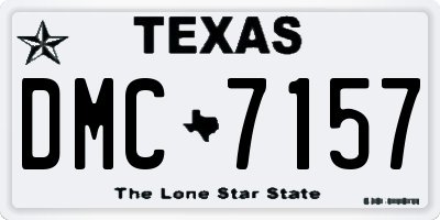 TX license plate DMC7157