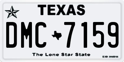 TX license plate DMC7159