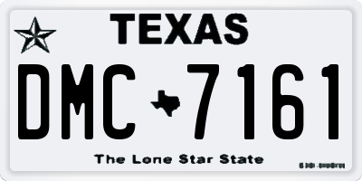 TX license plate DMC7161