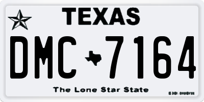 TX license plate DMC7164