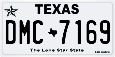 TX license plate DMC7169