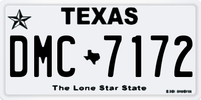 TX license plate DMC7172