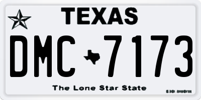 TX license plate DMC7173