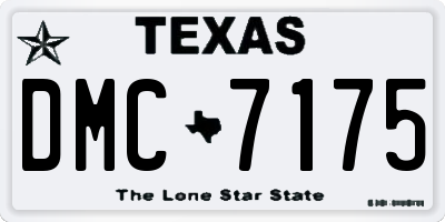TX license plate DMC7175