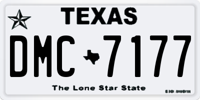 TX license plate DMC7177