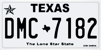 TX license plate DMC7182
