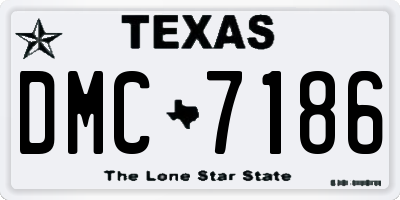 TX license plate DMC7186
