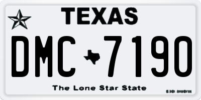 TX license plate DMC7190