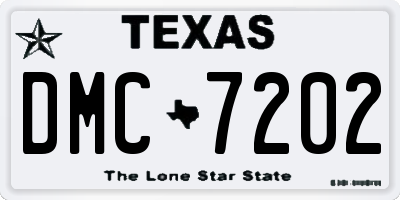 TX license plate DMC7202