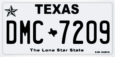 TX license plate DMC7209