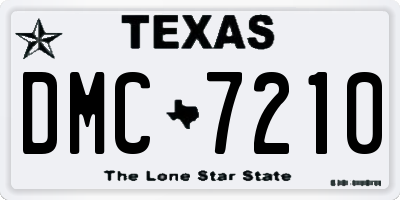 TX license plate DMC7210
