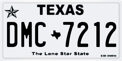 TX license plate DMC7212