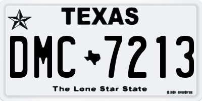 TX license plate DMC7213