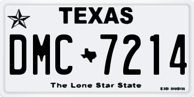 TX license plate DMC7214