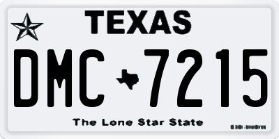 TX license plate DMC7215