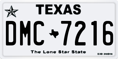 TX license plate DMC7216