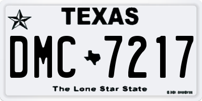 TX license plate DMC7217