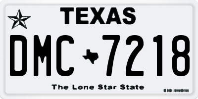 TX license plate DMC7218