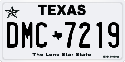 TX license plate DMC7219