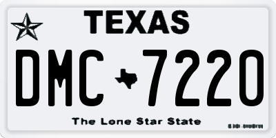 TX license plate DMC7220