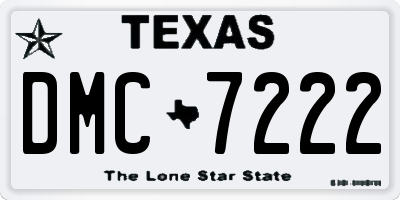 TX license plate DMC7222