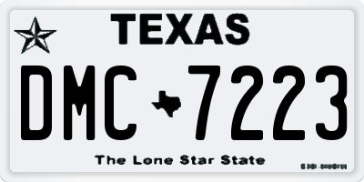 TX license plate DMC7223