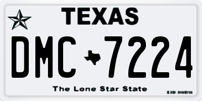 TX license plate DMC7224