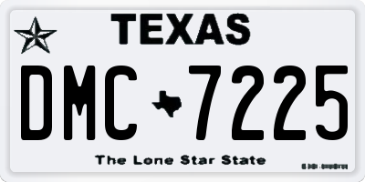 TX license plate DMC7225