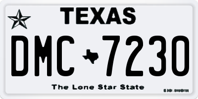 TX license plate DMC7230