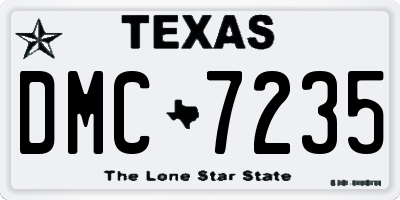 TX license plate DMC7235