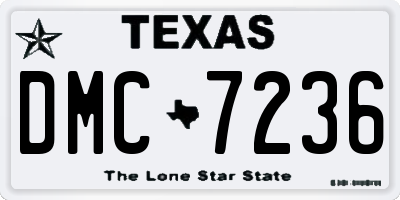 TX license plate DMC7236