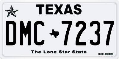 TX license plate DMC7237