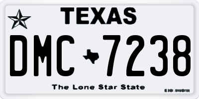 TX license plate DMC7238