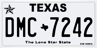 TX license plate DMC7242