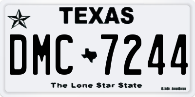 TX license plate DMC7244