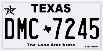 TX license plate DMC7245