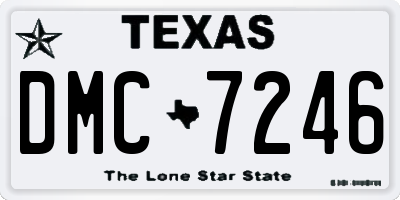TX license plate DMC7246