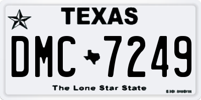 TX license plate DMC7249