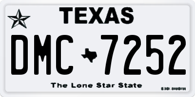 TX license plate DMC7252