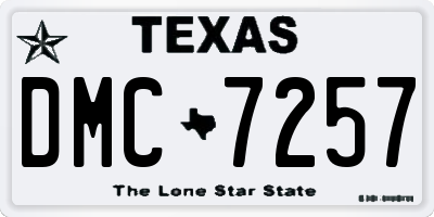 TX license plate DMC7257