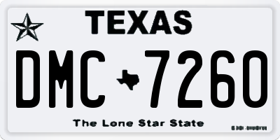 TX license plate DMC7260