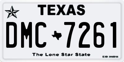 TX license plate DMC7261