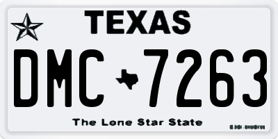 TX license plate DMC7263