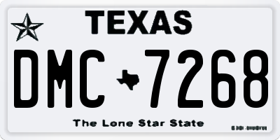 TX license plate DMC7268