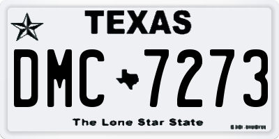 TX license plate DMC7273