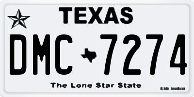 TX license plate DMC7274