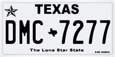 TX license plate DMC7277