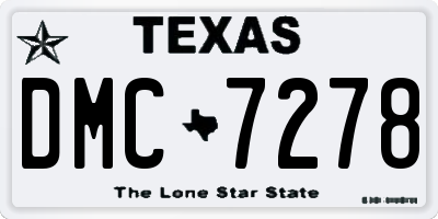 TX license plate DMC7278